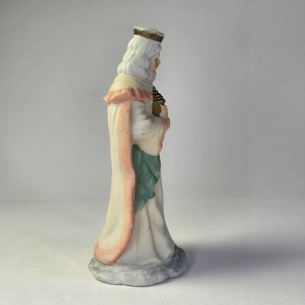 Vintage Nativity Porcelain Figurine Wise Man Magi Figure Christmas Decor Holiday - Picture 3 of 8